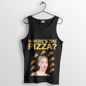 Jennifer Lawrence Pizza Hunt Meme Black Tank Top