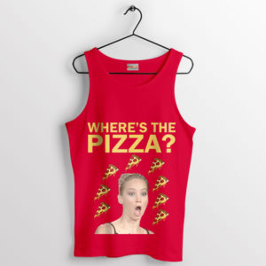 Jennifer Lawrence Pizza Hunt Meme Red Tank Top
