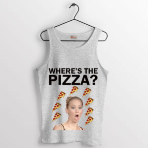 Jennifer Lawrence Pizza Hunt Meme Sport Grey Tank Top