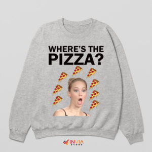 Jennifer Lawrence Pizza Party Alert Sport Grey Sweatshirt