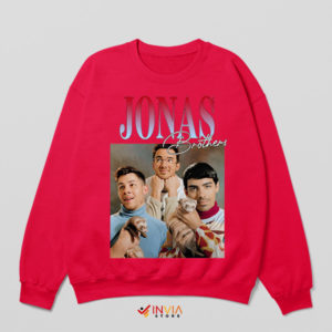 Jonas Brothers Jamming with Animals Red Sweatshirt