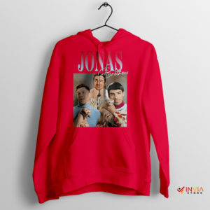 Jonas Brothers and Animal Companions Red Hoodie