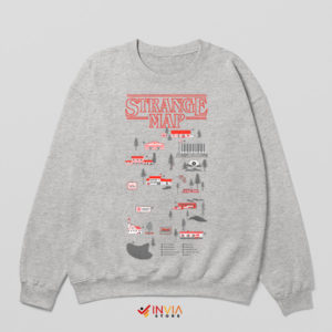 Journey Stranger Things Maps Series Sport Grey Sweatshirt