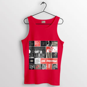 Journey with 1D All Albums Collage Red Tank Top