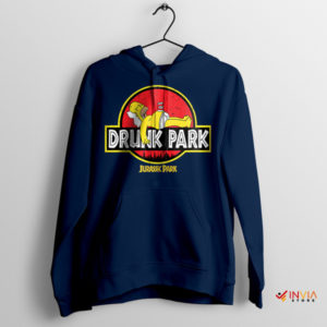 Jurassic Hiccup Homer Drunk Park Navy Hoodie