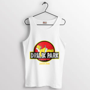 Jurassic Homer Drunk Park Meme White Tank Top