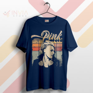 Just Like a Pill Vintage Pink Fan Art Navy T-Shirt