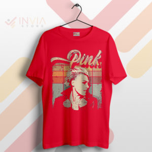 Just Like a Pill Vintage Pink Fan Art Red T-Shirt