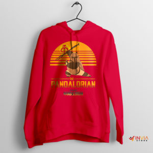 Kung Fu Panda In Sunset Mandalorian Red Hoodie