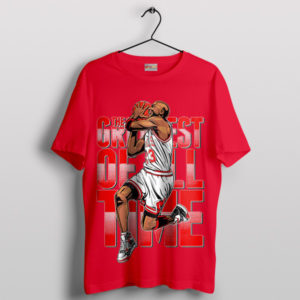 Legendary Design GOAT Jordan The Greatest Red T-Shirt