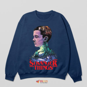 Legendary Eleven Stranger Things Characters Navy Sweatshirt