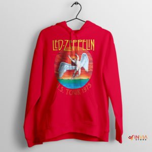 Legendary Road Trip Zeppelin US Tour '75 Red Hoodie