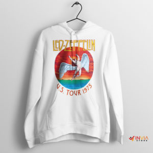 Legendary Road Trip Zeppelin US Tour '75 White Hoodie