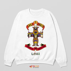 Loki Guns N' Roses Album Universe White Sweatshirt