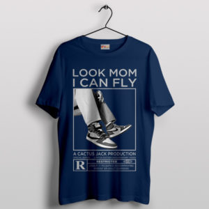 Look Mom I Can Fly Cactus Jack's Navy T-Shirt