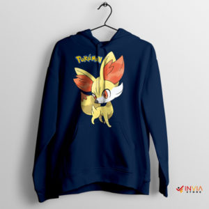Love Fennekin Frenzy Cute Pokemon Navy Hoodie