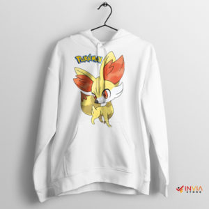 Love Fennekin Frenzy Cute Pokemon White Hoodie
