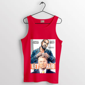 Magazine Cover Art Kanye Trump Red Tank Top