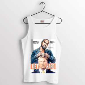 Magazine Cover Art Kanye Trump White Tank Top