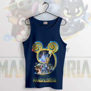 Magic and Mischief Baby Yoda Disney Navy Tank Top