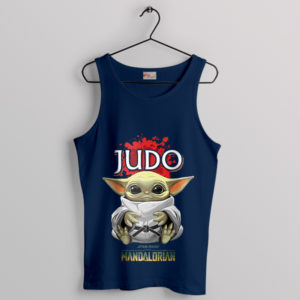 Mandalorian Martial Arts Baby Yoda Navy Tank Top