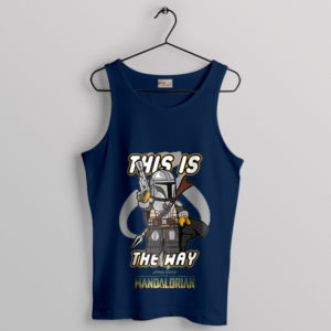 Mandalorian Minifig LEGO Mando's Iconic Navy Tank Top