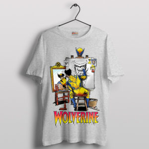 Marvel Wolverine's Triple Self-Portrait Sport Grey T-Shirt