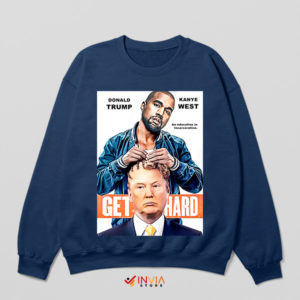 Meme Magazine Mashup Kanye Trump Navy Sweatshirt