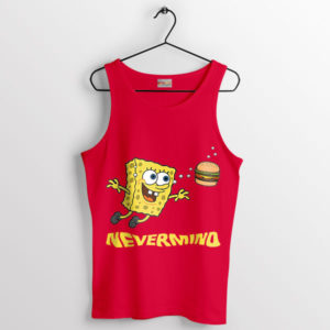 Meme SpongeBob's Nevermind Cover Art Red Tank Top