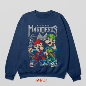 Metal Madness Super Mario Bros Navy Sweatshirt