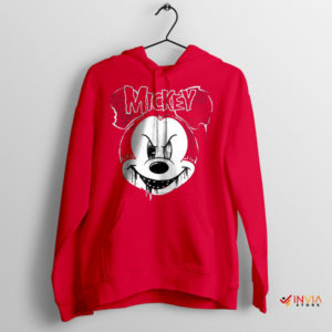 Mickey's Face Shines The Misfits Red Hoodie