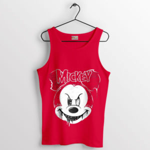 Mickey's Face Takes on The Misfits Red Tank Top