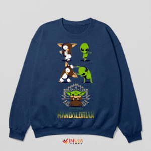 Mogwai-Alien Baby Yoda Fusion Navy Sweatshirt