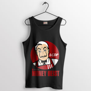 Money Heist x Dalí Mask KFC Logo Black Tank Top