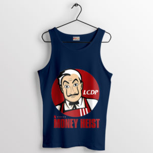 Money Heist x Dalí Mask KFC Logo Navy Tank Top