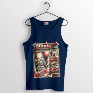 Monstrous Medley Horror Icons Clown Navy Tank Top