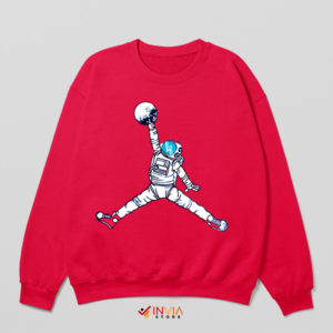 Moonwalk and Dunk Astronaut Jordan Red Sweatshirt