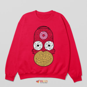 Mursi Munchies Homer's Donut Journey Red Sweatshirt
