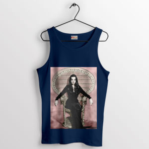Mystery Carolyn Jones as Morticia Addams Navy Tank Top