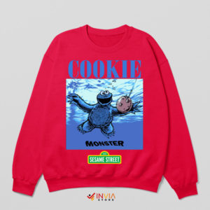 Nevermind the Cookies Nirvana Cover Red Sweatshirt
