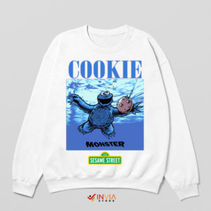 Nevermind the Cookies Nirvana Cover White Sweatshirt