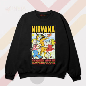 Nirvana Live in Houston '93 Concert Black Sweatshirt