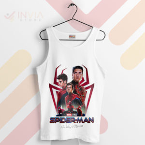No Way Home's Triple Peter Parkers White Tank Top