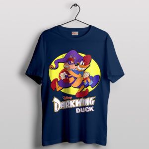 Nostalgia Darkwing Duck vs Quackerjack Navy T-Shirt