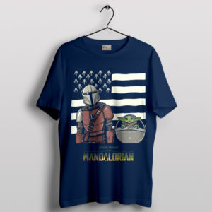 Outkast Adventures Mando and Baby Yoda Navy T-Shirt