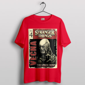 Pages of the Stranger Things Vecna Comic T-Shirt
