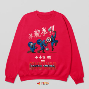 Patriotic Captain Shoryuken America Red Sweatshirt
