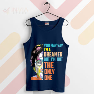 Peaceful Pioneer Imagine Lennon Navy Tank Top
