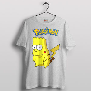 Pika-Pika in Springfield Bart Funny Sport Grey T-Shirt
