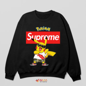 Pikachu Swag Fashionable and Cute Black Sweatshirt